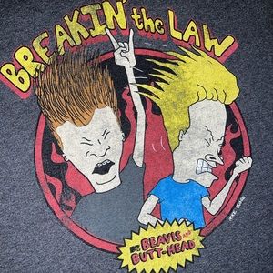 Beavis And Butthead Breakin The Law Graphic T Shirt